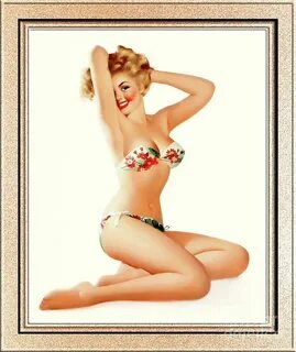 Bathing Suit Beauty by Edward Runci Vintage Pin-Up Girl Art 