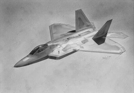 The Lockheed Martin F-22 Raptor Drawing by Adilson Silva Fin