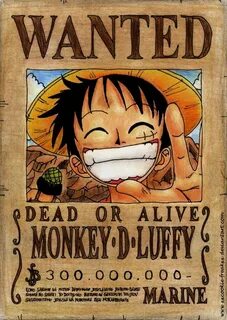 WANTED - Monkey D Luffy Imagenes de luffy, Anime facil de di