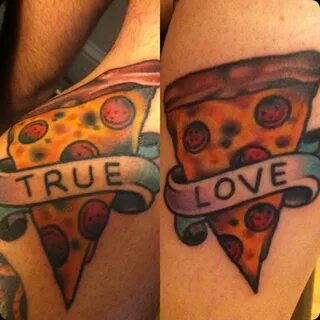 Pizza tattoos by Dan Santoro in New York at Smith Street Tat