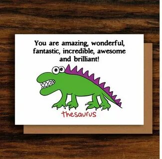 Funny Dinosaur Greetings Card ∙ Cute Dinosaur Card ∙ Mother'