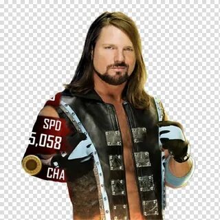 AJ STYLES RENDER WWE SUPERCARD transparent background PNG cl