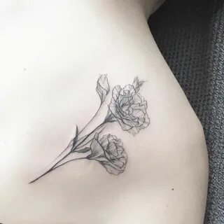 Azalea Line Work Tattoo Carnation tattoo, Flower leg tattoos