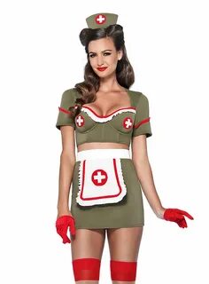 Sexy Pin Up Nurse Costume CLOOBEX HOT GIRL