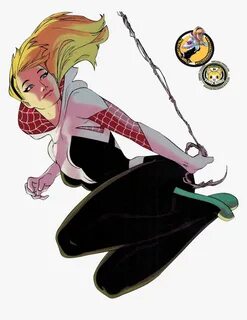 Spider Gwen Comic Art , Png Download - Spider Gwen Long Hair