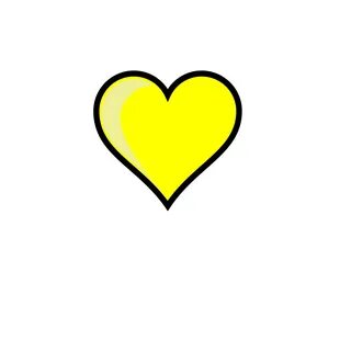 Yellow Heart!-- -- SVG Clip Art, !-- --black!-- --yellow!-- 