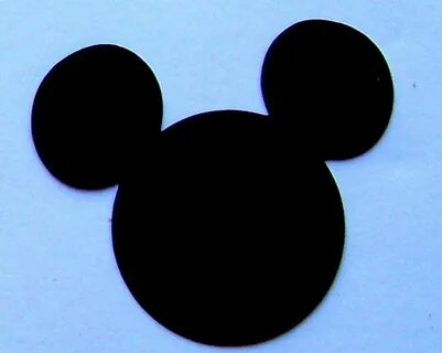 50 black cardstock Mickey Mouse heads 3 by SnIDesignsnSuppli