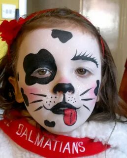 Dalmatian Face Painting and costume Face painting halloween,