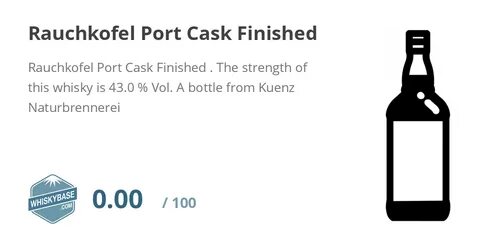Rauchkofel Port Cask Finished - Ratings and reviews - Whisky