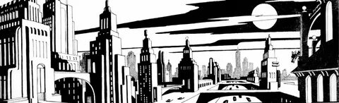 Gotham City Background Drawing - Drawing Arts