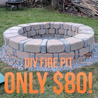 Easy DIY Fire Pit for only $80 from Menards #FirePits Brick 