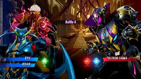 PINK RYU & BLUE JEDAH VS ULTRON OMEGA - Marvel vs Capcom Inf