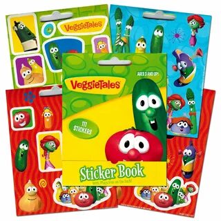 111-count 4 X 5 Inches Veggie Tales Mini Sticker Book Paper 