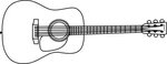 1944 X 750 16 - Clip Art Guitar Black And White - Png Downlo