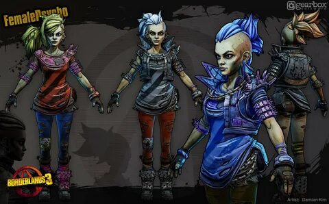 ArtStation - Borderlands 3: Female Psycho: Enemy - Character