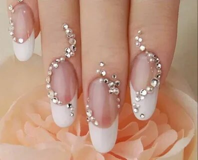 nails+with+diamonds Cool Wedding Nail Designs With Diamonds 