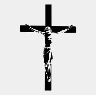 Crucifix Vector Paint Cross - Jesus Christ Cross Silhouette,