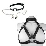 Harness with Gag and Clamps - Dark Amour