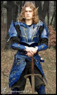 Blue Elven armor 01 by farmerownia on DeviantArt Leather arm