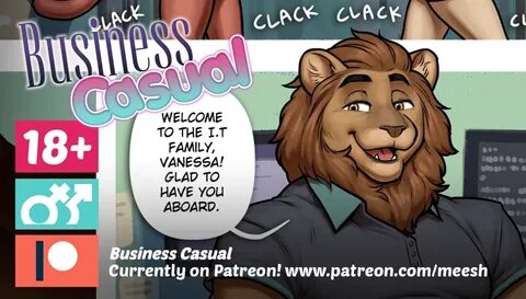 Business Casual Page 14 up on Patreon! by Meesh -- Fur Affin