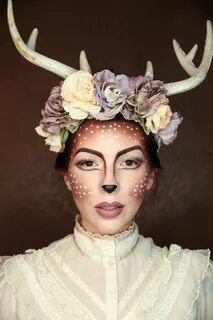Transform yourself into a deer with this easy deer makeup tu