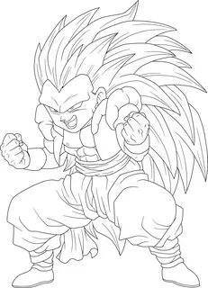 28 Collection Of Gotenks Ssj3 Drawing Clipart - Large Size P