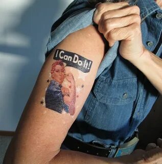 Rosie the Riveter Tattoo "I Can Do It" style https://www.ets