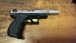 Walther P22 Nickel 22lr w/ Fake Suppressor - Pekin Gun and S