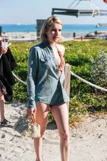 Emma Roberts At the beach in Miami - Celebzz - Celebzz