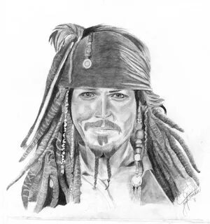 Captain Jack Sparrow Drawing by Joseph Beechler Fine Art Ame