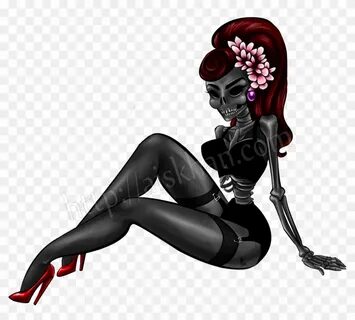 Skeleton Girl Pin Up - Dead Pin Up Girl - Free Transparent P