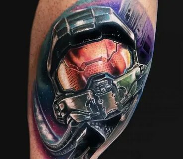 Master Chief tattoo by Marc Durrant Post 24349 Gaming tattoo