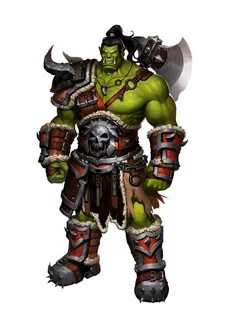 Male Orc Fighter Barbarian - Pathfinder PFRPG DND D&D 3.5 5E