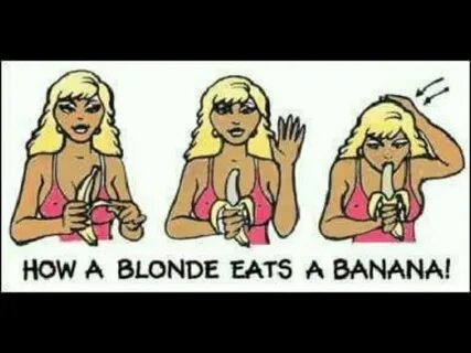 Man Skills в Твиттере: "How a blonde eats a banana- http://t