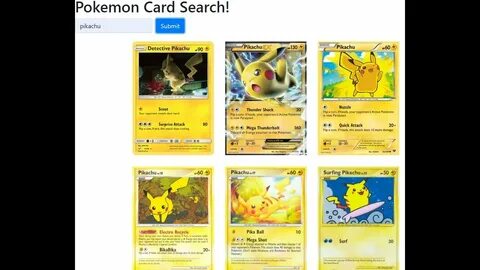 Simple API and DOM manipulation (Pokemon Card Search) - YouT