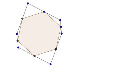 geometry - Regular polygon made from the midpoints of the si