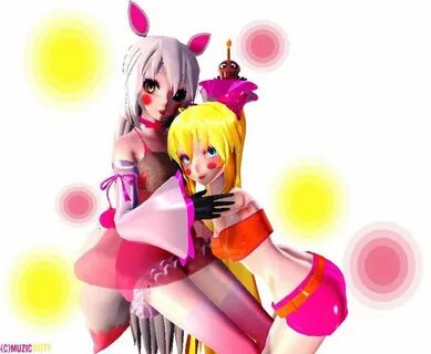 MMD Mangle x Toy Chica Human five nights at Freddy's Amino