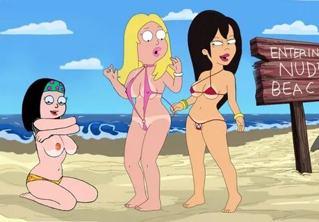 Xbooru - american dad beach bikini breasts cameltoe cloud da