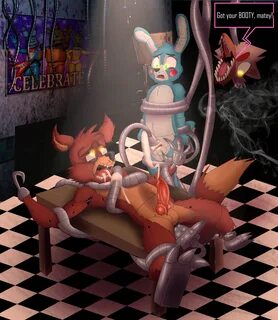 Yaoi pinup foxy (fnaf)+mangle (fnaf)+toy bonnie (fnaf)