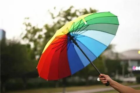 Радужный зонт-трость 16 цветов за 599 ₽ с бесплатной доставк