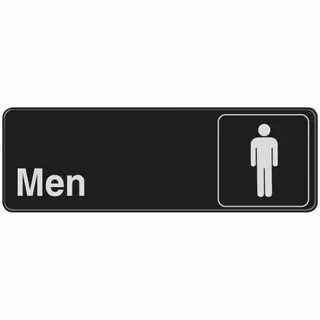 Everbilt 3 in. x 9 in. Men's Restroom Sign 31424