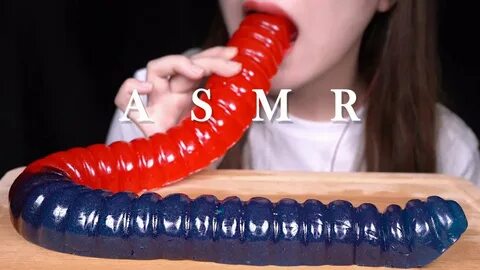 Giant Gummy Worm Candy Jelly 대왕지렁이젤리 먹방 ASMR EATING SOUNDS N