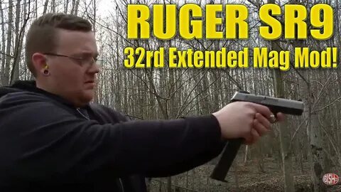 Ruger SR9 32rd Extended Mag Mod. (Test 1) - YouTube