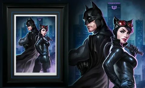 DC Comics Batman Catwoman Premium Art Print by Sideshow Coll