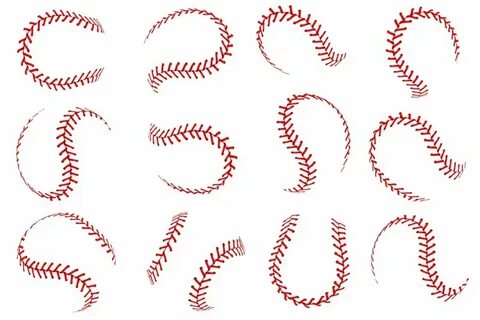 Baseball Stitches Sports Graphic SVG File - Free Fonts - Dow