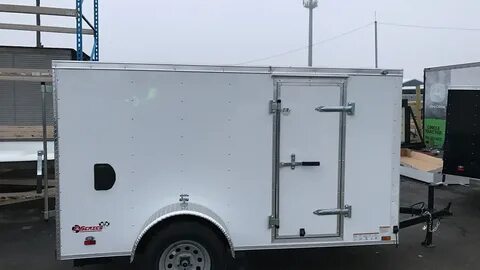 Cargo Mate 5x10 enclosed trailer with ramp door $2200 - YouT