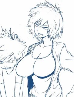 Safebooru - 1boy 1girl akatsukikatsuie angry bakugou katsuki