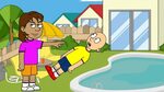 Dora Pushes Caillou Into The Pool And Gets Grounded - YouTub