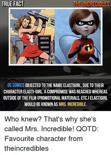 TRUE FACT THE INCREDIBLES DC COMICS OBJECTED TO THE NAME ELA