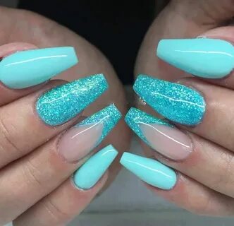 Pin by Elphie Roberts on Blog Turquoise nails, Blue acrylic 